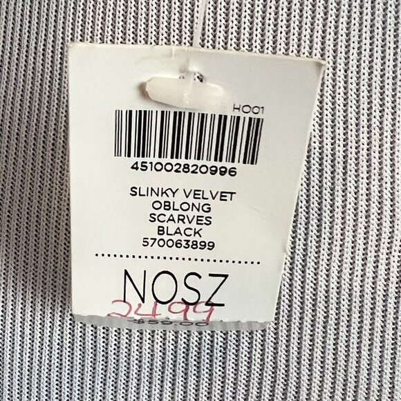 Chico’s Scarf Black Slinky Velvet Oblong NWT Whimsigoth Witchy - Picture 4 of 8